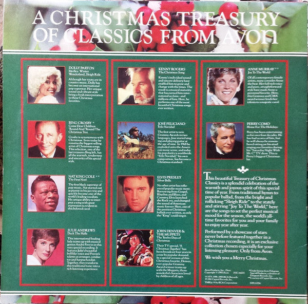 Various : A Christmas Treasury Of Classics From Avon (LP, Comp)