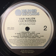 Van Halen : Fair Warning (LP, Album, RE, RM, 180)