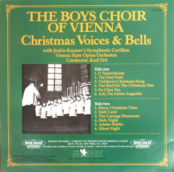 The Boys Choir Of Vienna* : Christmas Voices & Bells (LP, Album)