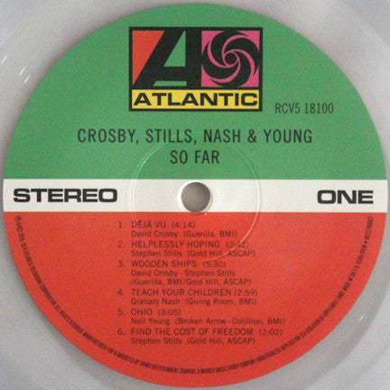 Crosby, Stills, Nash & Young : So Far (LP, Comp, Ltd, RE, RP, Cle)