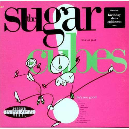 The Sugarcubes : Life's Too Good (LP, Album, Promo, Pin)