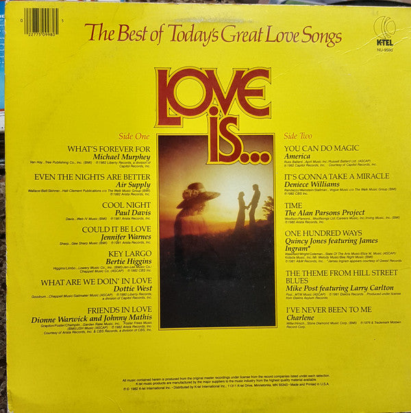 Various : Love Is... The Best Of Today's Great Love Songs (LP, Comp, 61)