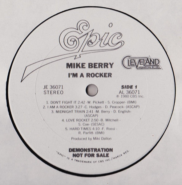 Mike Berry : I'm A Rocker (LP, Album, Promo)