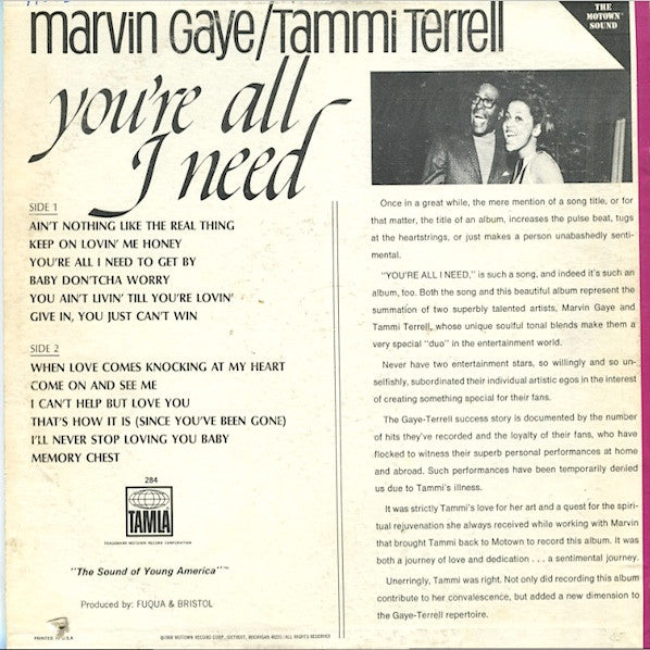Marvin Gaye / Tammi Terrell : You're All I Need (LP, Album, Roc)