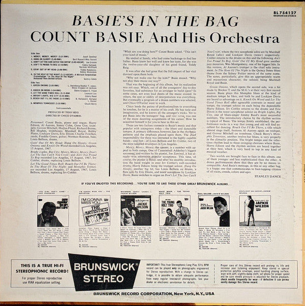 Count Basie Orchestra : Basie's In The Bag (LP, Album)