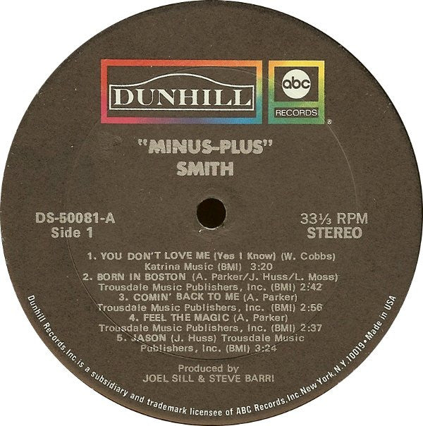 Smith (3) : Minus-Plus (LP, Album)