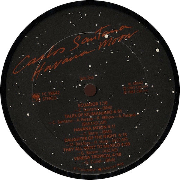 Carlos Santana : Havana Moon (LP, Album, Car)