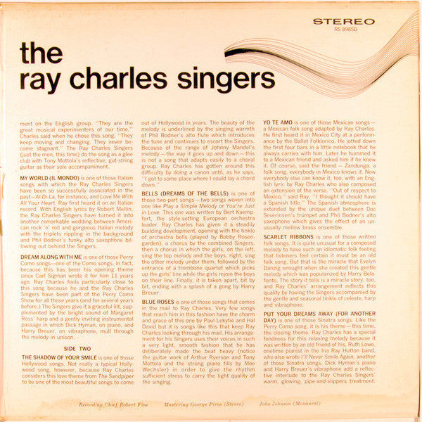 The Ray Charles Singers : One Of Those Songs (LP)