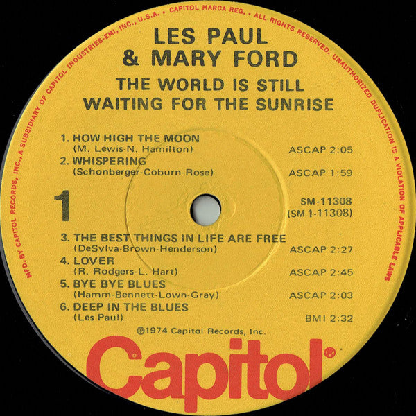 Les Paul & Mary Ford : The World Is Still Waiting For The Sunrise (LP, Comp, Jac)