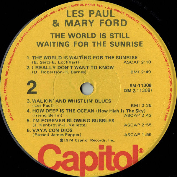 Les Paul & Mary Ford : The World Is Still Waiting For The Sunrise (LP, Comp, Jac)