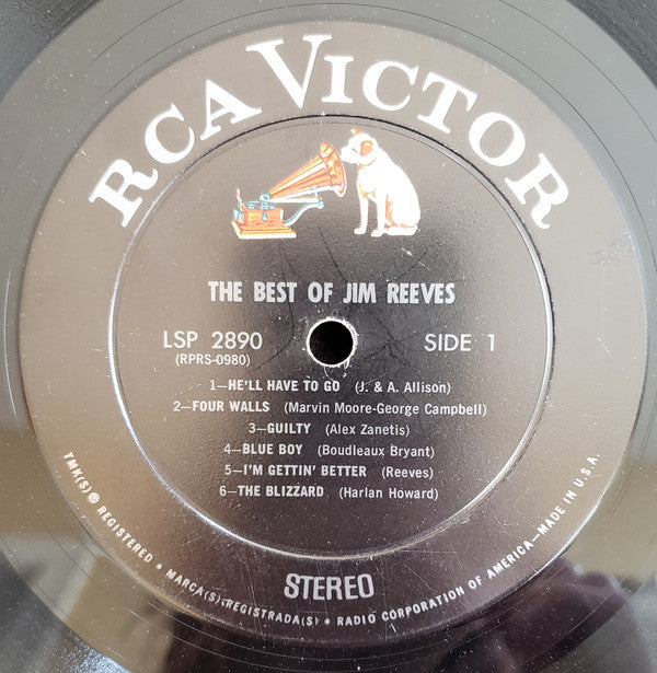 Jim Reeves : The Best Of Jim Reeves (LP, Comp, Mono, Ind)