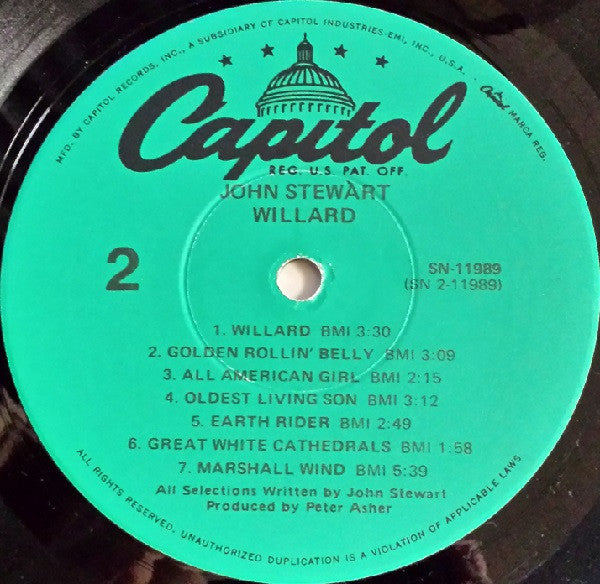 John Stewart (2) : Willard (LP, Album, RE)