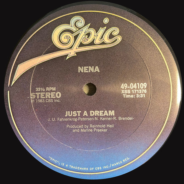 Nena : 99 Luftballons / Just A Dream (12", Single, Car)