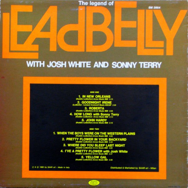 Leadbelly With Josh White And Sonny Terry : The Legend Of Leadbelly (LP, Comp)