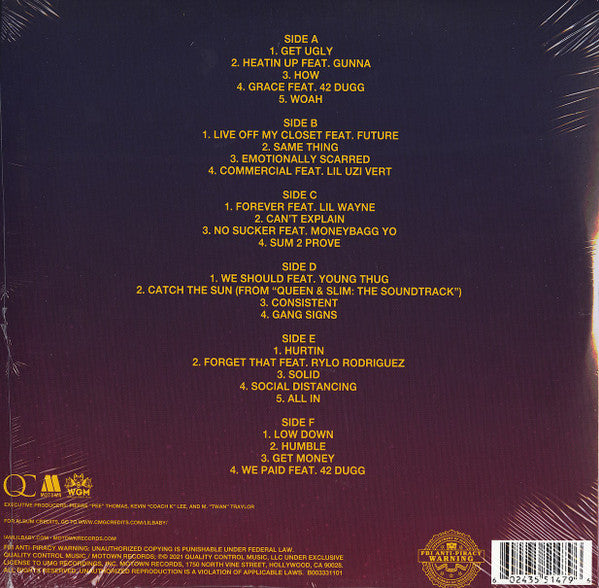 Lil Baby : My Turn (3xLP, Album, Dlx, Bla)