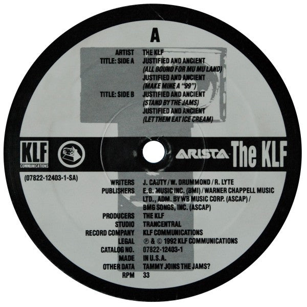 The KLF : Justified & Ancient (12")