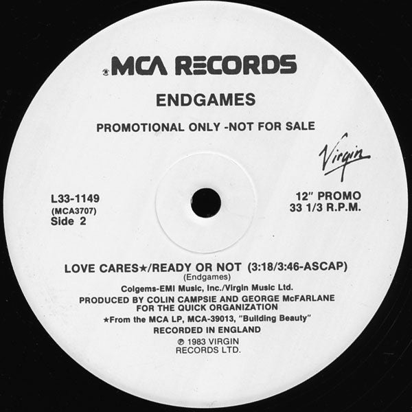 Endgames : Love Cares (12", Single, Promo)