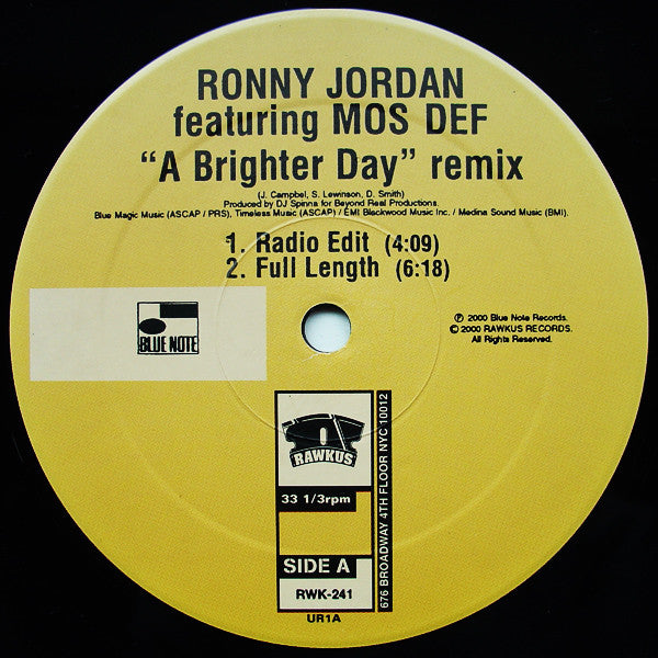 Ronny Jordan Featuring Mos Def : A Brighter Day (Remix) (12")