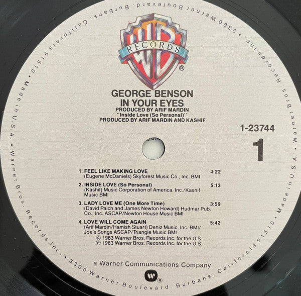 George Benson : In Your Eyes (LP, Album, All)