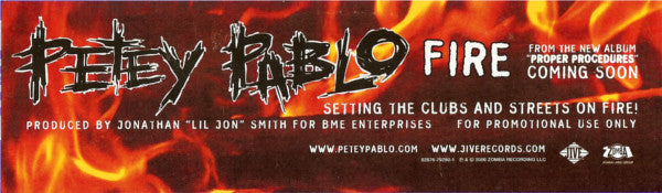 Petey Pablo : Fire (12", Promo)