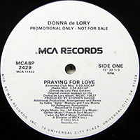 Donna de Lory : Praying For Love (12", Promo)