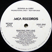 Donna de Lory : Praying For Love (12", Promo)