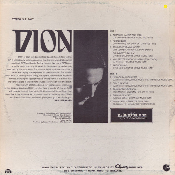 Dion (3) : Dion (LP, Album)