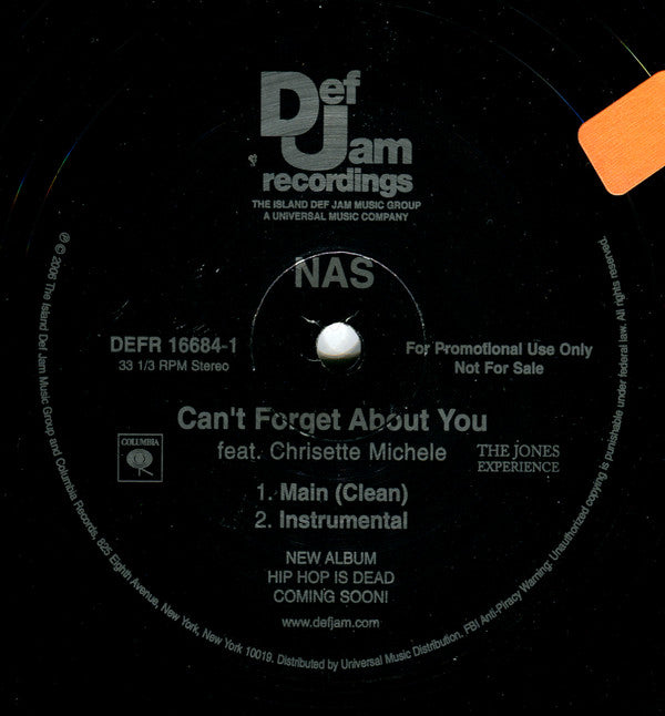 Nas : Can't Forget About You (12", Single, Promo)