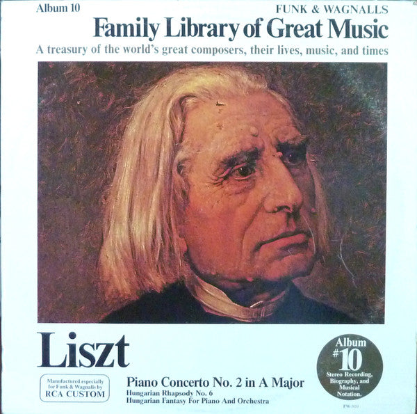 Liszt* : Piano Concerto No. 2 In A Major / Hungarian Rhapsody No. 6 / Hungarian Fantasy For Piano And Orchestra (LP, Album)