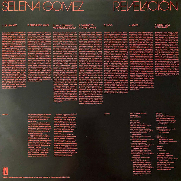 Selena Gomez : Revelación (12", EP, Ltd, Red)