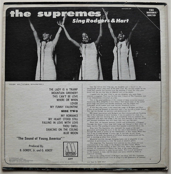 The Supremes : The Supremes Sing Rodgers & Hart (LP, Album)