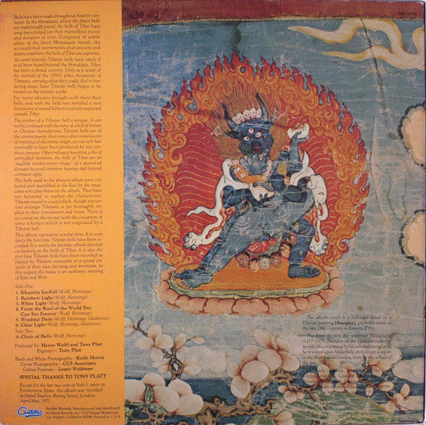 Henry Wolff, Nancy Hennings* With Drew Gladstone : Tibetan Bells (LP, Album, RE)