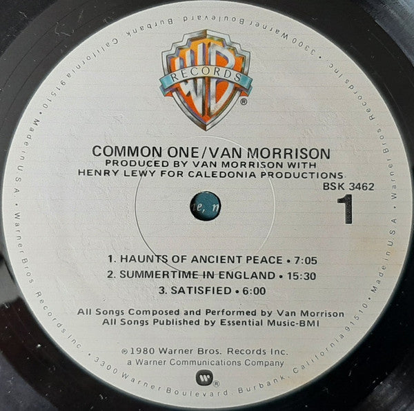 Van Morrison : Common One (LP, Album, Mon)