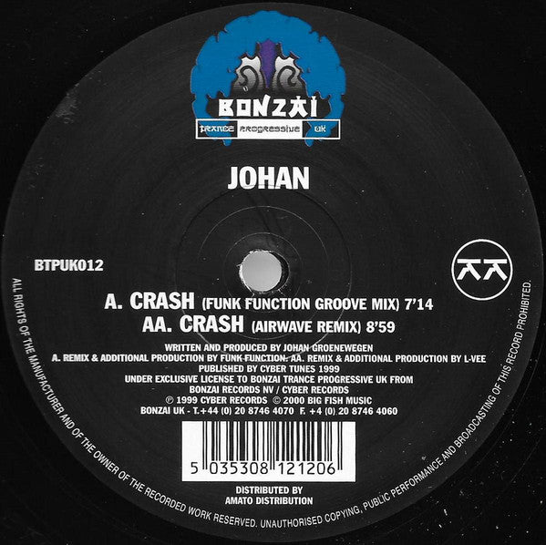 Johan : Crash (12")