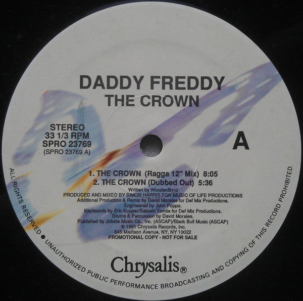 Daddy Freddy : The Crown (12", Promo)