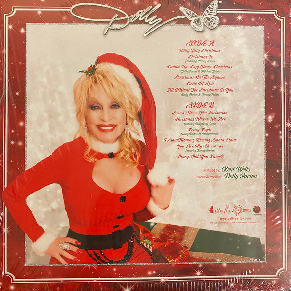 Dolly Parton : A Holly Dolly Christmas (LP, Ltd, Tra)