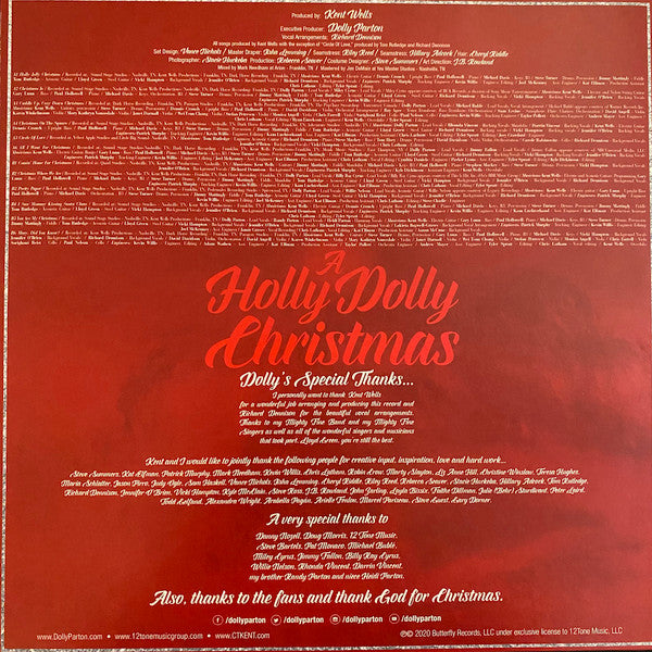 Dolly Parton : A Holly Dolly Christmas (LP, Ltd, Tra)