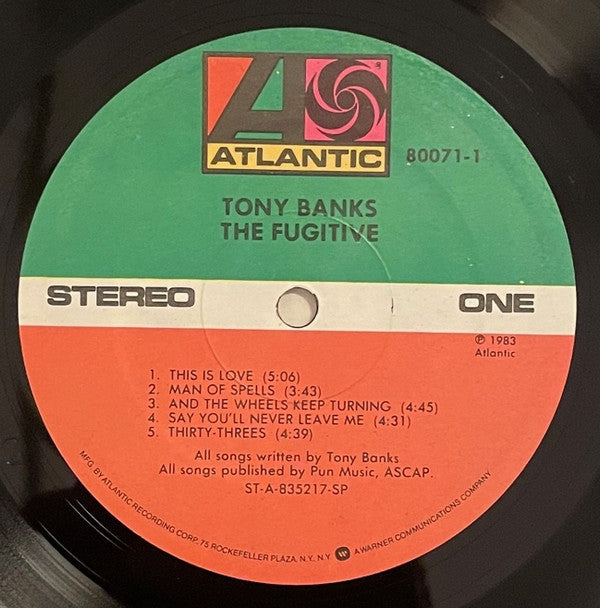 Tony Banks : The Fugitive (LP, Album, Spe)