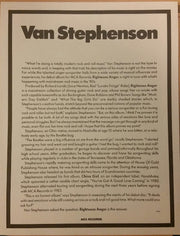 Van Stephenson : Righteous Anger (LP, Album, Promo)