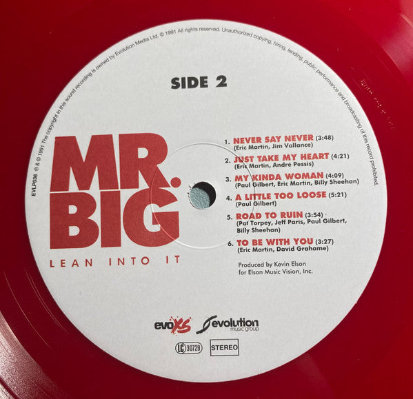 Buy Mr. Big : Lean Into It (LP, Album, RSD, Ltd, Num, RE, Red