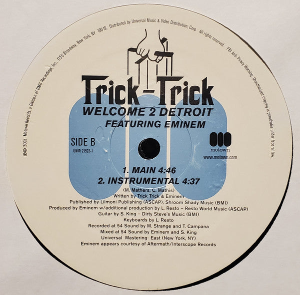 Trick Trick feat. Eminem : Welcome 2 Detroit (12", Single)