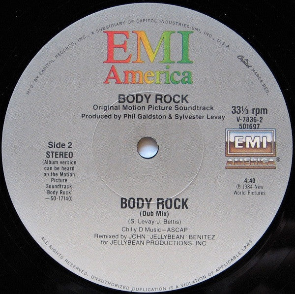 Maria Vidal : Body Rock (12", Single, Jac)