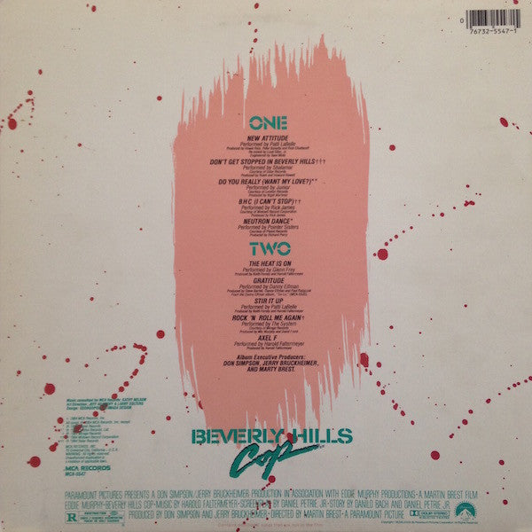 Various : Music From The Motion Picture Soundtrack - Beverly Hills Cop (LP, Comp, Pin)