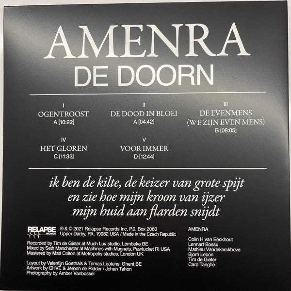 Amenra : De Doorn (Version 2) (2xLP, Album, Ltd, Cle)