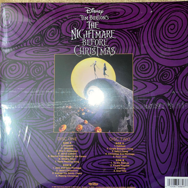 Danny Elfman : Tim Burton's The Nightmare Before Christmas (Original Motion Picture Soundtrack) (LP, Pur + LP, Yel + Album, RE)