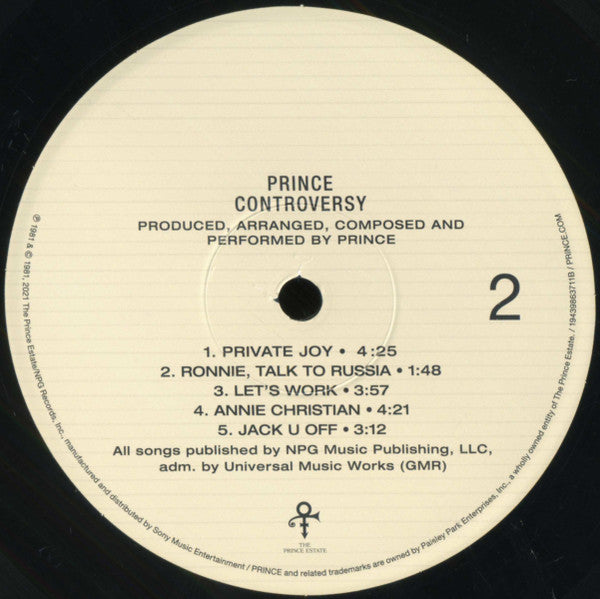 Prince : Controversy (LP, Album, RE, 150)