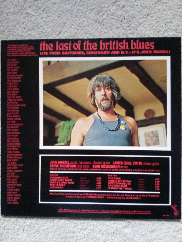 John Mayall : The Last Of The British Blues (LP, Album, San)