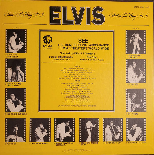 Elvis Presley : That's The Way It Is (LP, Album, RE, Bla)