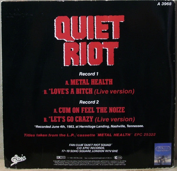 Quiet Riot : Metal Health (Special 4-Track Tour Edition) (2x7", EP, Single, Gat)