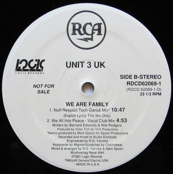 Unit 3 (2) : We Are Family (12", Promo)